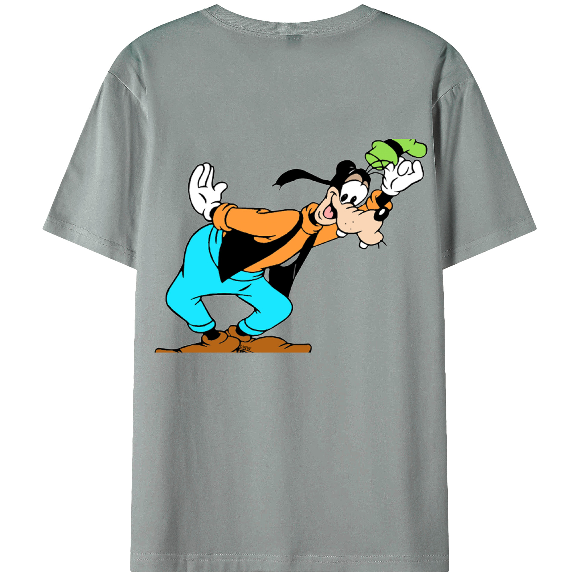 （画像用） ミッキーマウス Mickey Mouse 綿100％ メンズ半袖Tシャツ（バックプリント） 通気性